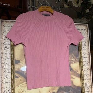 Nouveaux Silk Pink Short Sleeve - Size Petite Large